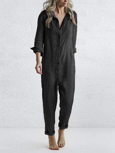 LUNA | Versatile Jumpsuit in Soft Cotton with Pockets