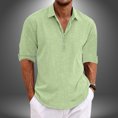 Lorenzo | Elegante Camicia in Cotone e Lino per Ogni Occasione