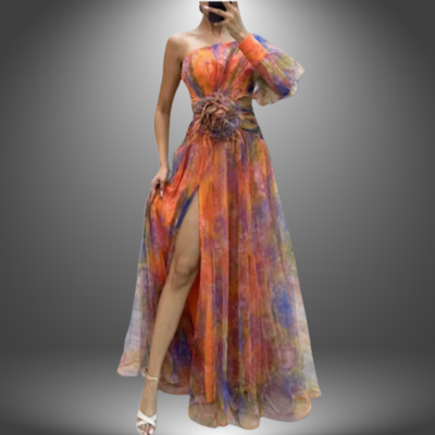 Livia | Abito Chic con Design a Una Manica
