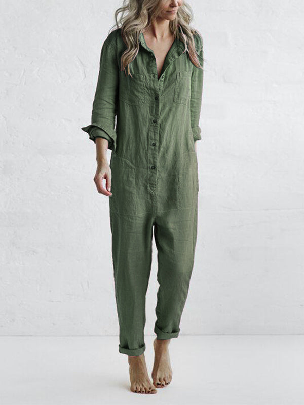 LUNA | Versatile Jumpsuit in Soft Cotton with Pockets