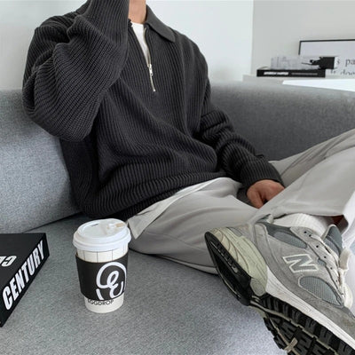Luca | Elegante Maglione Polo da Uomo in Cotone Confortevole