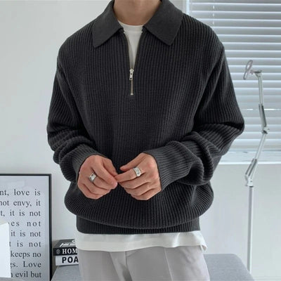 Luca | Elegante Maglione Polo da Uomo in Cotone Confortevole